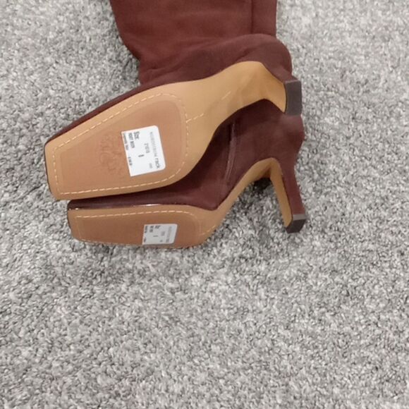 Vince Camuto Kalinder knee high suede boot in root beer brown size 8 NWT - Picture 5 of 7